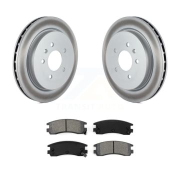 Rear Coat Brake Rotors Semi-Metallic Pad Kit For 03-04 Cadillac Seville With Vented Rotor KGS-101141
