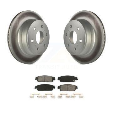 Rear Coat Brake Rotor Semi-Metallic Pad Kit For Chevrolet GMC Sierra 1500 Silverado Tahoe KGS-101153