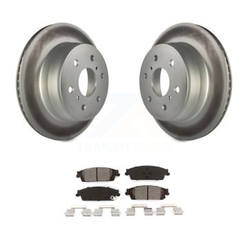 Rear Coat Brake Rotor Semi-Metallic Pad Kit For Chevrolet GMC Silverado 1500 Sierra Tahoe KGS-101154