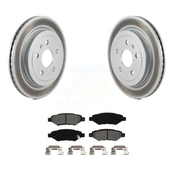 Rear Coated Disc Brake Rotors And Semi-Metallic Pad Kit For Chevrolet Camaro Cadillac CTS KGS-101162