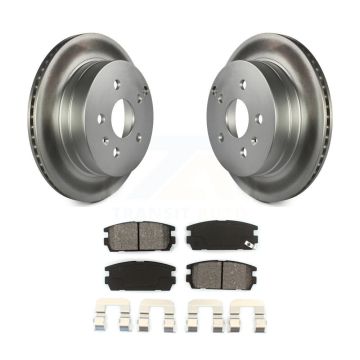 Rear Coated Brake Rotor Semi-Metallic Pad Kit For 2010-2017 Chevrolet Equinox GMC Terrain KGS-101164