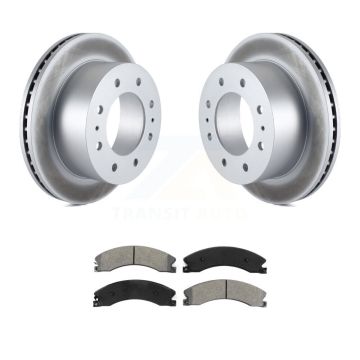 Rear Coated Brake Rotors Semi-Metallic Pad Kit For GMC Chevrolet Sierra 2500 HD Silverado KGS-101169