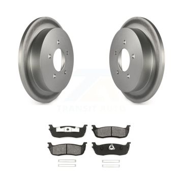 Rear Coated Brake Rotors Semi-Metallic Pad Kit For Ford F-150 Heritage Expedition Lincoln KGS-101183