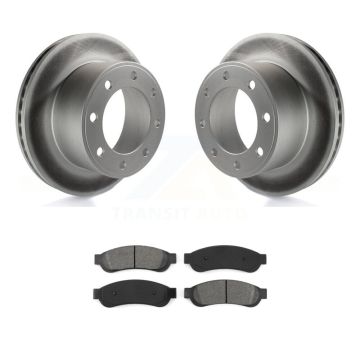 Rear Coated Disc Brake Rotors And Semi-Metallic Pads Kit For Ford F-250 Super Duty F-350 KGS-101203