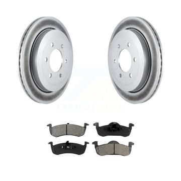 Rear Coated Disc Brake Rotors Semi-Metallic Pad Kit For Ford Expedition Lincoln Navigator KGS-101204