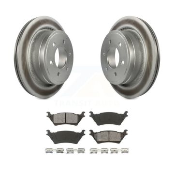 Rear Coated Disc Brake Rotors And Semi-Metallic Pads Kit For Ford F-150 KGS-101212