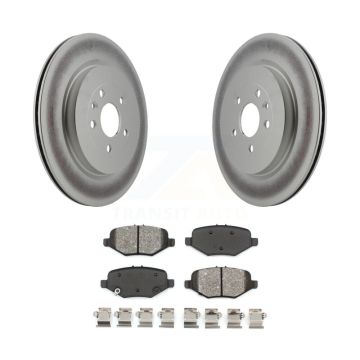 Rear Coated Brake Rotors Semi-Metallic Pad Kit For Ford Explorer Flex Taurus Police Sedan KGS-101215