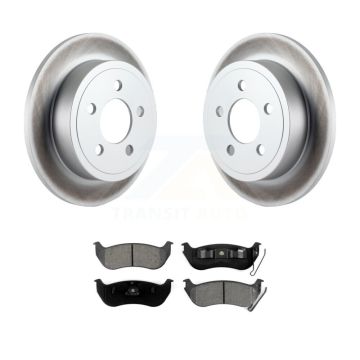Rear Coated Disc Brake Rotors And Semi-Metallic Pads Kit For Jeep Liberty Wrangler TJ KGS-101232