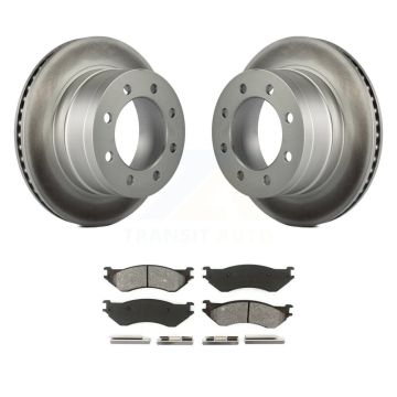 Rear Coated Disc Brake Rotors And Semi-Metallic Pads Kit For Dodge Ram 1500 3500 2500 KGS-101233