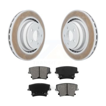 Rear Coat Brake Rotors Semi-Metallic Pad Kit For 15 Dodge Charger R T Scat Pack with 6.4L KGS-101240