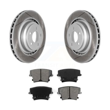 Rear Coat Brake Rotors Semi-Metallic Pad Kit For 15 Dodge Charger R T Scat Pack with 6.4L KGS-101253