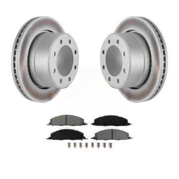 Rear Coated Disc Brake Rotors And Semi-Metallic Pads Kit For Ram 3500 2500 1500 Dodge KGS-101254