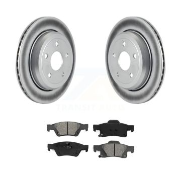Rear Coat Disc Brake Rotor Semi-Metallic Pad Kit For Jeep Grand Cherokee Dodge Durango WK KGS-101256
