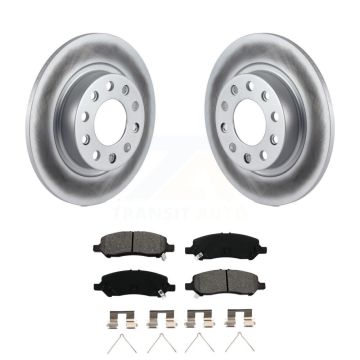 Rear Coated Disc Brake Rotors And Semi-Metallic Pads Kit For 2013-2016 Dodge Dart KGS-101258