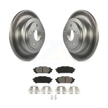 Rear Coated Disc Brake Rotors Semi-Metallic Pad Kit For Subaru Impreza Forester Saab 9-2X KGS-101259