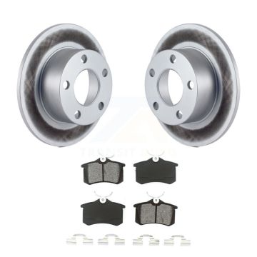 Rear Coated Disc Brake Rotors And Semi-Metallic Pads Kit For Volkswagen Passat Audi A6 KGS-101270