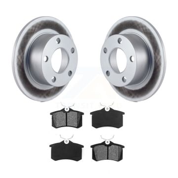 Rear Coated Disc Brake Rotors And Semi-Metallic Pads Kit For Volkswagen Passat Audi A6 KGS-101271