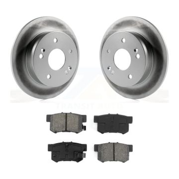 Rear Coat Disc Brake Rotor Semi-Metallic Pad Kit For Honda Civic Accord Acura RSX Integra KGS-101280