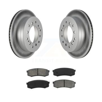 Rear Coated Brake Rotor Semi-Metallic Pad Kit For Toyota 4Runner FJ Cruiser Sequoia Lexus KGS-101291