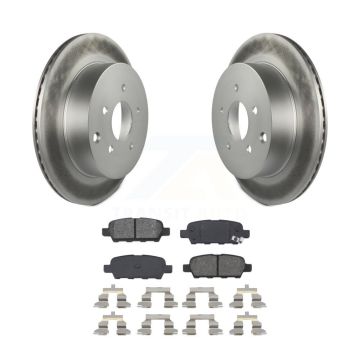 Rear Coated Brake Rotors Semi-Metallic Pad Kit For Nissan Murano INFINITI Pathfinder QX60 KGS-101321