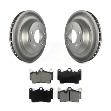 Rear Coated Disc Brake Rotor Semi-Metallic Pad Kit For Audi Q7 Porsche Cayenne Volkswagen KGS-101335