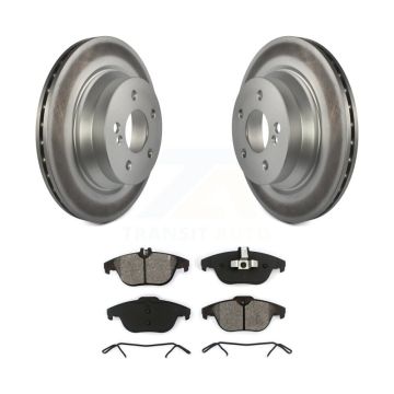 Rear Coated Disc Brake Rotor & Semi-Metallic Pad Kit For Mercedes-Benz GLK350 GLK250 E350 KGS-101336
