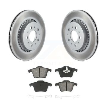 Rear Coated Disc Brake Rotors And Semi-Metallic Pads Kit For 2003-2014 Volvo XC90 KGS-101338