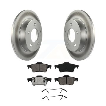 Rear Coated Disc Brake Rotors And Semi-Metallic Pads Kit For 2004-2005 Mazda 3 2.0L KGS-101340