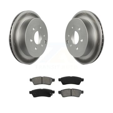 Rear Coated Brake Rotor & Semi-Metallic Pad Kit For Nissan Frontier Xterra Suzuki Equator KGS-101358