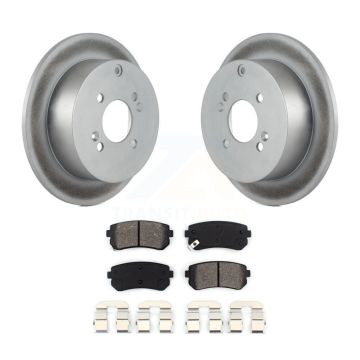 Rear Coated Brake Rotor & Semi-Metallic Pad Kit For 2006-2010 Hyundai Accent Kia Rio5 Rio KGS-101367