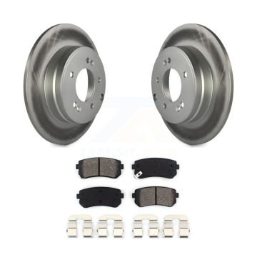 Rear Coated Disc Brake Rotors Semi-Metallic Pad Kit For Hyundai Tucson Sonata Kia Cadenza KGS-101368