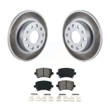 Rear Coated Brake Rotor Semi-Metallic Pad Kit For Volkswagen Jetta Rabbit Audi A3 Quattro KGS-101371