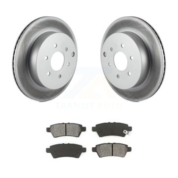 Rear Coated Disc Brake Rotors And Semi-Metallic Pads Kit For 2005-2012 Nissan Pathfinder KGS-101376