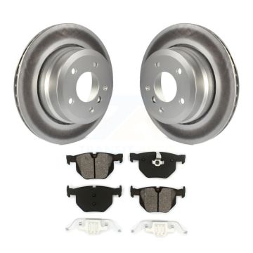 Rear Coated Brake Rotors Semi-Metallic Pad Kit For BMW 530xi 528i xDrive 535i 535xi 528xi KGS-101394