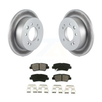 Rear Coat Brake Rotors Semi-Metallic Pad Kit For 2010 Hyundai Elantra Sedan From 03 23 10 KGS-101395