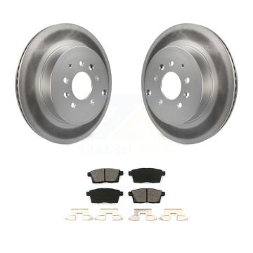 Rear Coated Disc Brake Rotors And Semi-Metallic Pads Kit For 2007-2015 Mazda CX-9 KGS-101404