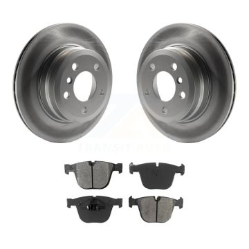 Rear Coated Disc Brake Rotor & Semi-Metallic Pad Kit For 2009 BMW X6 xDrive35i From 10 08 KGS-101407