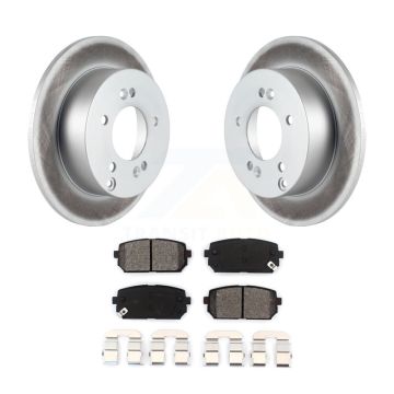 Rear Coated Disc Brake Rotors And Semi-Metallic Pads Kit For 2007-2012 Kia Rondo KGS-101411