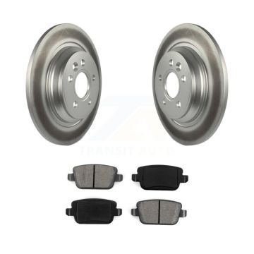 Rear Coat Brake Rotor Semi-Metallic Pad Kit For Volvo S80 FWD With Electric Parking KGS-101415