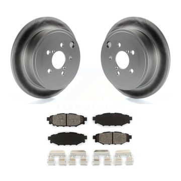 Rear Coated Brake Rotors Semi-Metallic Pad Kit For Subaru Impreza Forester Outback Legacy KGS-101422