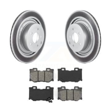 Rear Coated Disc Brake Rotor And Semi-Metallic Pad Kit For INFINITI G37 Nissan 370Z Q60 Z KGS-101425
