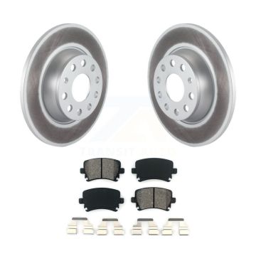 Rear Coated Brake Rotor Semi-Metallic Pad Kit For Volkswagen Jetta GTI Passat Eos Audi A3 KGS-101428