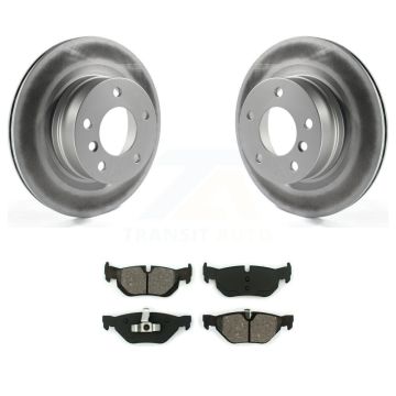 Rear Coated Disc Brake Rotors And Semi-Metallic Pads Kit For 2008-2013 BMW 128i KGS-101429