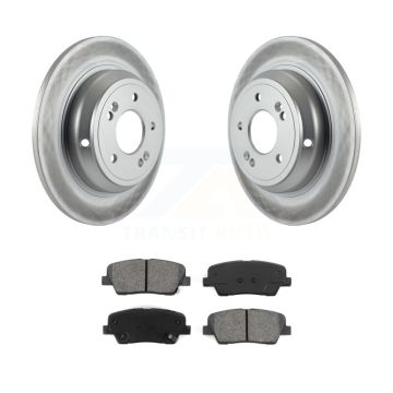Rear Coated Disc Brake Rotors And Semi-Metallic Pads Kit For Hyundai Genesis KGS-101431