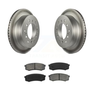 Rear Coated Brake Rotor & Semi-Metallic Pad Kit For Toyota 4Runner Lexus GX460 FJ Cruiser KGS-101444