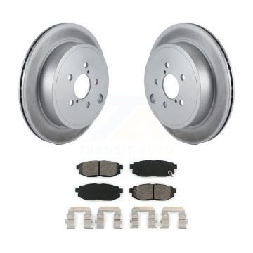 Rear Coated Brake Rotor Semi-Metallic Pad Kit For Subaru Outback Legacy BRZ Scion FR-S 86 KGS-101447