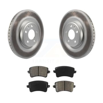Rear Coated Disc Brake Rotors & Semi-Metallic Pad Kit For Audi Q5 S4 A4 Quattro S5 SQ5 A5 KGS-101458