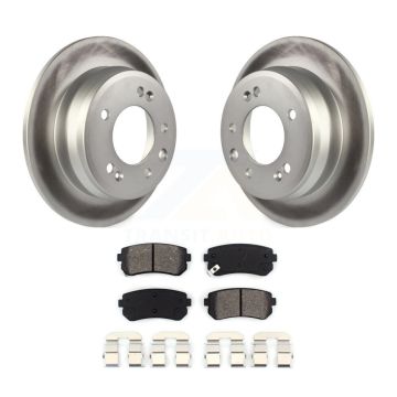 Rear Coat Disc Brake Rotors Semi-Metallic Pad Kit For Hyundai Elantra Tucson Kia Sportage KGS-101459