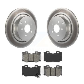 Rear Coated Brake Rotor Semi-Metallic Pad Kit For INFINITI Q50 Q60 M37 FX50 QX70 Q70 Q70L KGS-101463