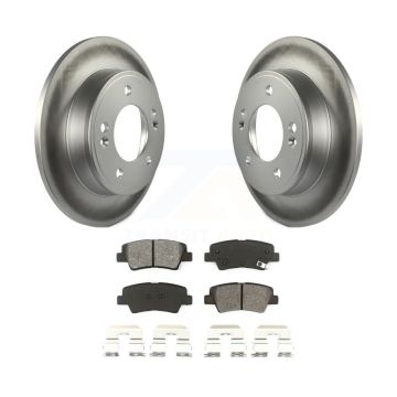 Rear Coat Brake Rotors Semi-Metallic Pad Kit For Hyundai Elantra Kia Forte GT Soul Forte5 KGS-101466